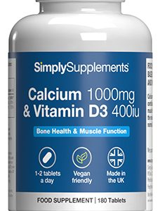 Calcium 1000mg Vitamin D3 400iu (180 Tablets)