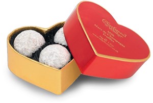 Charbonnel et Walker, Red heart, Marc de Champagne truffles