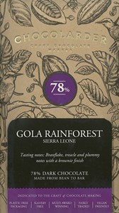 Chocolarder, Gola Rainforest, 78% Dark Chocolate Bar