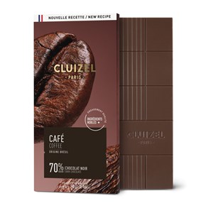 Cluizel, Café, Grand Cru, 70% dark chocolate bar