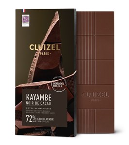 Cluizel, Kayambe, Noir de Cacao, 72% dark chocolate bar
