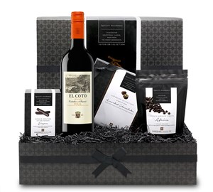 Dark Chocolate Selection & Red Wine Small Gift Hamper