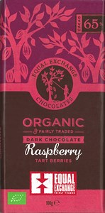 Equal Exchange, organic, Raspberry dark chocolate bar