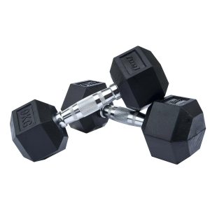 Fuel Fitness Rubber Hex Dumbbells