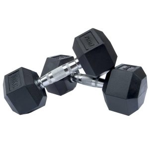 Fuel Fitness Rubber Hex Dumbbells