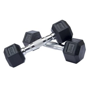 Fuel Fitness Rubber Hex Dumbbells