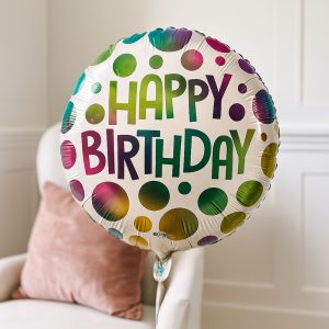 Happy Birthday Spotted Balloon