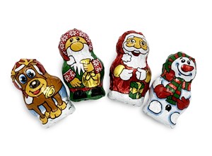 Milk Chocolate Mini Christmas Characters - Bag of 10