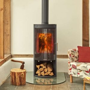Opus Melody G 5kW Glass Door Wood Burning Ecodesign Logstore Stove