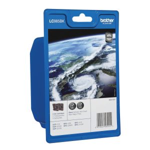 Original Brother LC985 Black Ink Cartridge Twin Pack