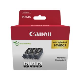 Original Canon PGI-35BK Black Ink Cartridge Triple Pack