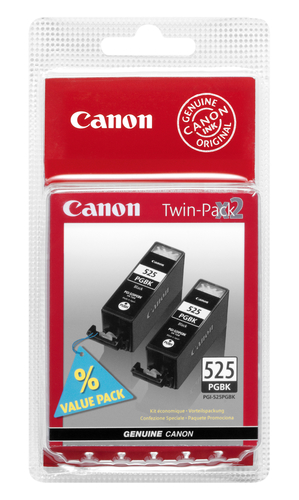 Original Canon PGI-525PGBK Twin Pack Black Ink Cartridges