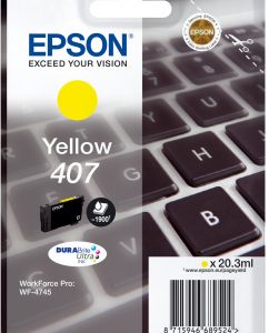 Original Epson 407 Yellow Ink Cartridge