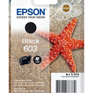 Original Epson 603 Black Ink Cartridge