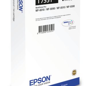 Original Epson T7551 High Capacity Black Ink Cartridge