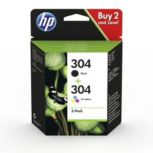 Original HP 304 Black & Tri-Colour Ink Cartridge Multipack