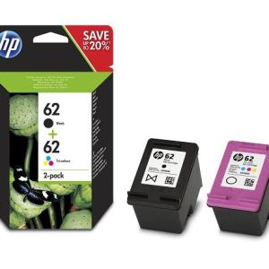 Original HP 62 Ink Cartridge Combo Pack (J3M80AE)