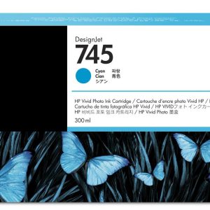 Original HP 745 High Capacity Cyan Ink Cartridge - 300ml