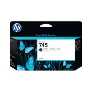 Original HP 745 Matte Black Ink Cartridge - 130ml (F9J99A)