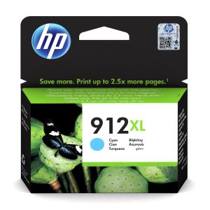 Original HP 912XL High Capacity Cyan Ink Cartridge (3YL81AE)
