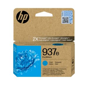 Original HP 937e EvoMore High Capacity Cyan Ink Cartridge