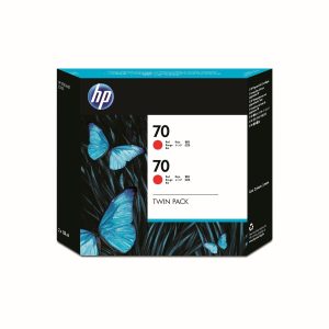 Original HP No. 70 Red Ink Cartridge 130ml (Twin Pack)