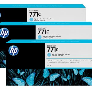 Original HP No.771 Light Cyan Ink Cartridge (Pack of 3)