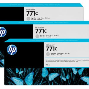 Original HP No.771 Light Grey Ink Cartridge (Pack of 3)