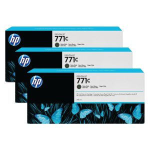 Original HP No.771 Matte Black Ink Cartridge (Pack of 3)