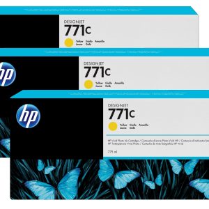 Original HP No.771 Yellow Ink Cartridge (Pack of 3)