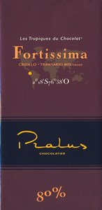 Pralus Fortissima, 80% dark chocolate bar
