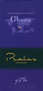 Pralus Ghana, 75% dark chocolate bar