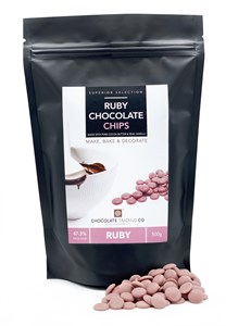 Ruby chocolate chips - Large 1000g bag