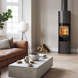 Scan 84-3 Black Modern Maxi Wood Burning Ecodesign Stove