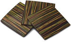 Striped, decorative chocolate panels - Box of 10