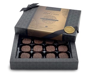 Superior Selection, High Cocoa, Dark Chocolate Ganaches Gift Box - 12 Box