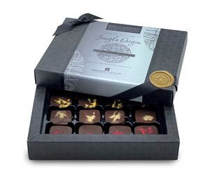 Superior Selection, Single Origin, Dark Chocolate Fruit Ganaches Gift Box - 12 Box