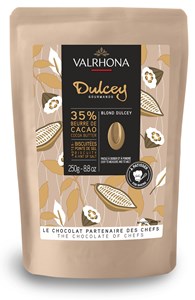 Valrhona Dulcey, 35% blond chocolate chips - 250g bag