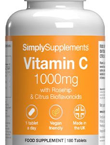 Vitamin C 1000mg Rosehip Citrus Bioflavonoids (180 Tablets)