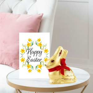 Lindt Milk Chocolate Gold Bunny (100g) & Easter Card