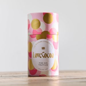 LoveCocoa Pink Gin White Chocolate Truffles