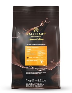 Callebaut Origin, Peru 65%, Organic dark chocolate chips 1kg