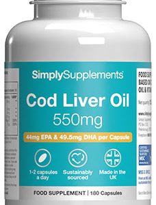 Cod Liver Oil 550mg (180 Capsules)