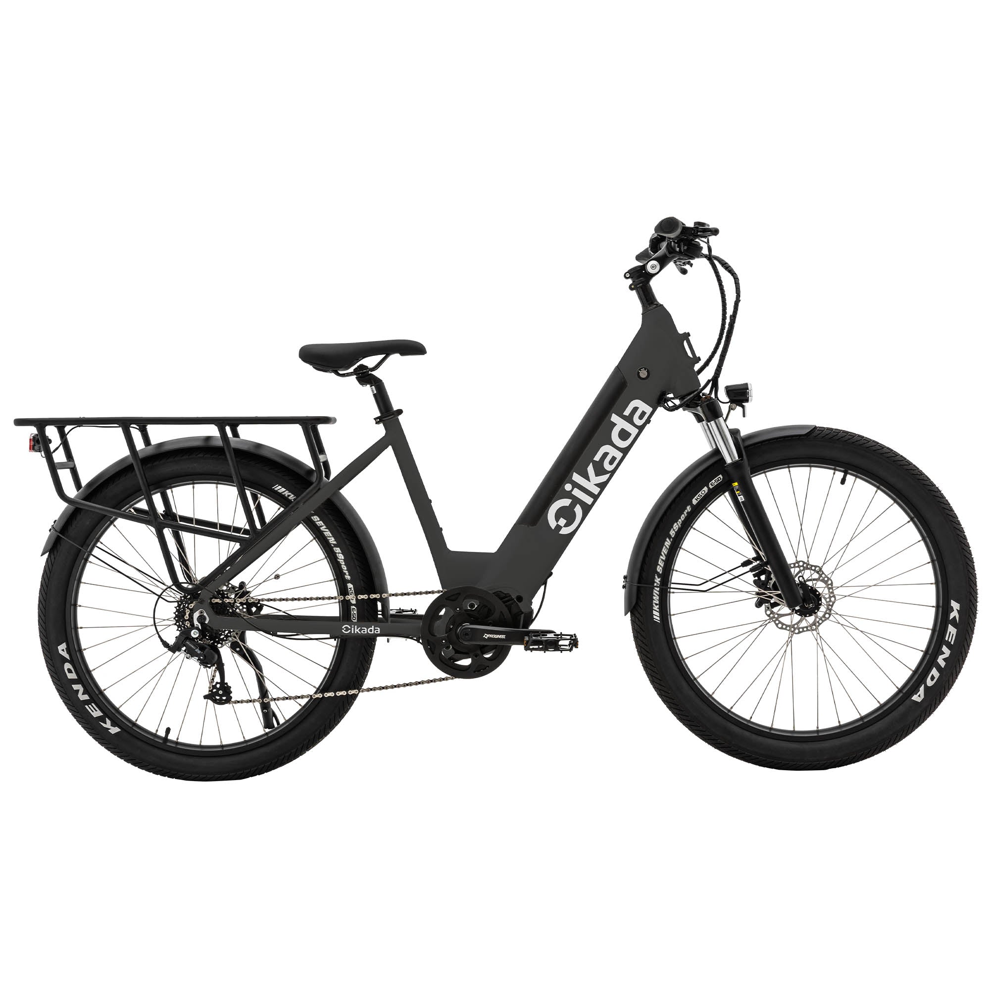 Cikada Touring Electric Hybrid Bike - Black / L: (5'5"-6'4")
