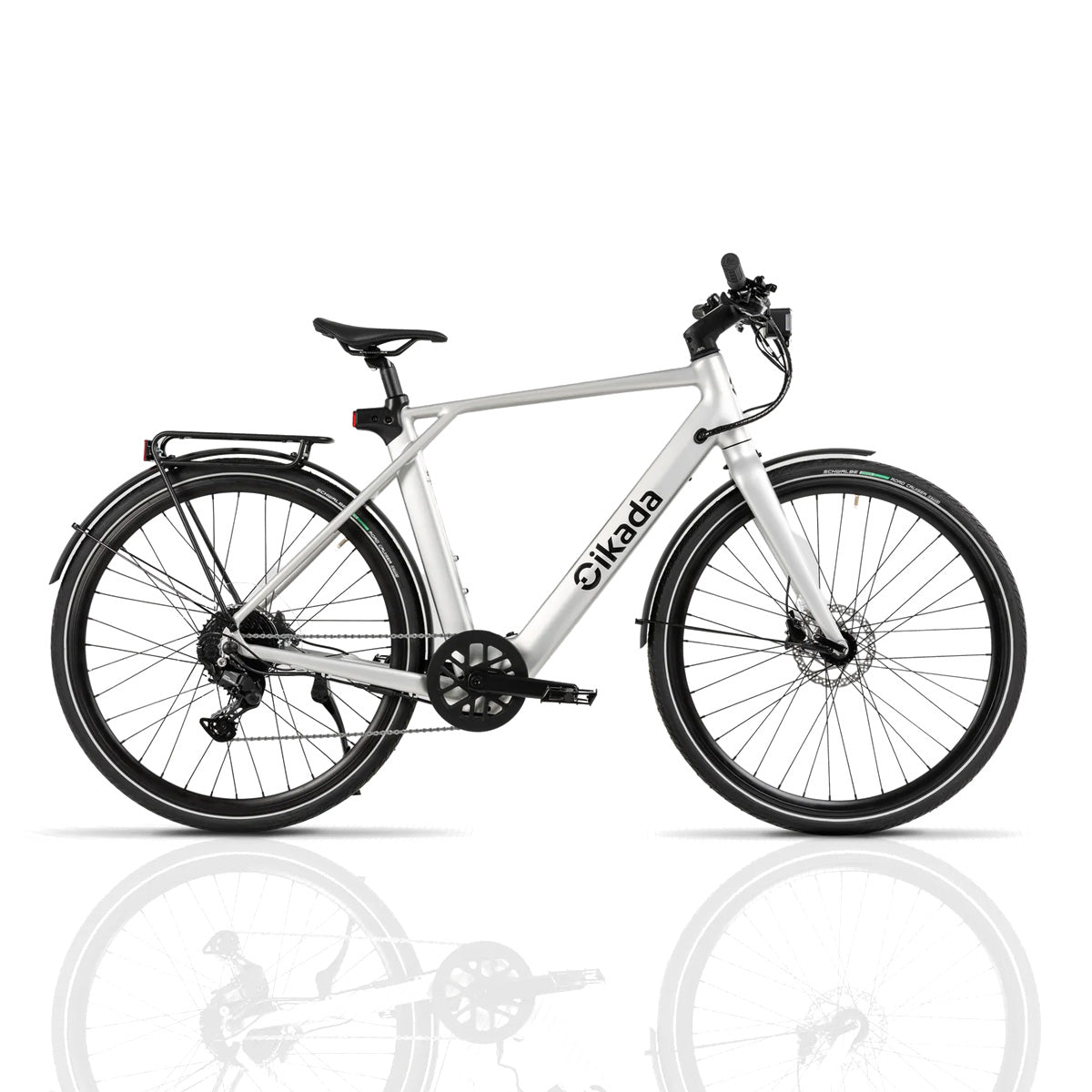 Cikada Urban Adventure Electric Hybrid Bike - L: (5'7" - 6'1")