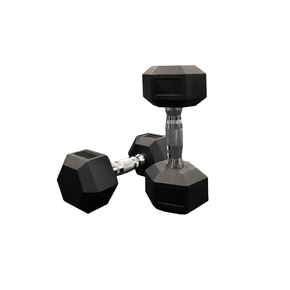 Jordan 1kg to 10kg JLC Rubber Hex Dumbbell Set - 10 Pairs