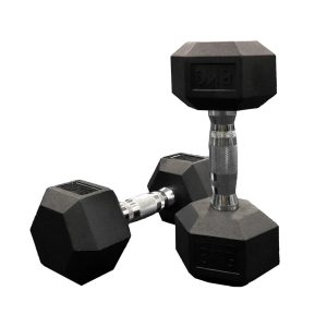 Jordan 2.5kg-30kg JLC Rubber Hex Dumbbell Set - 12 Pairs