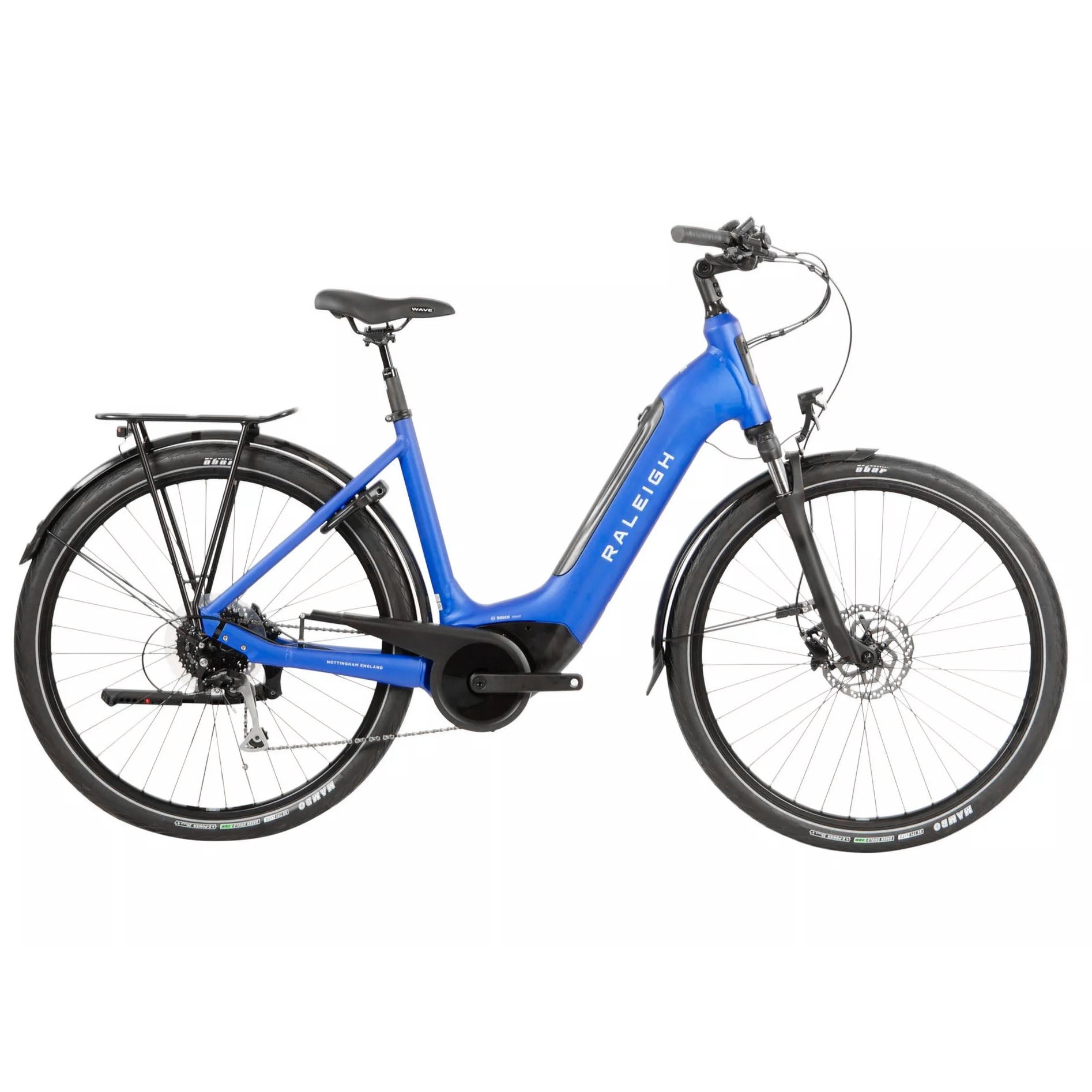 Raleigh Motus Grand Tour Low Step Derailleur Gear Electric Hybrid Bike - Blue / XS