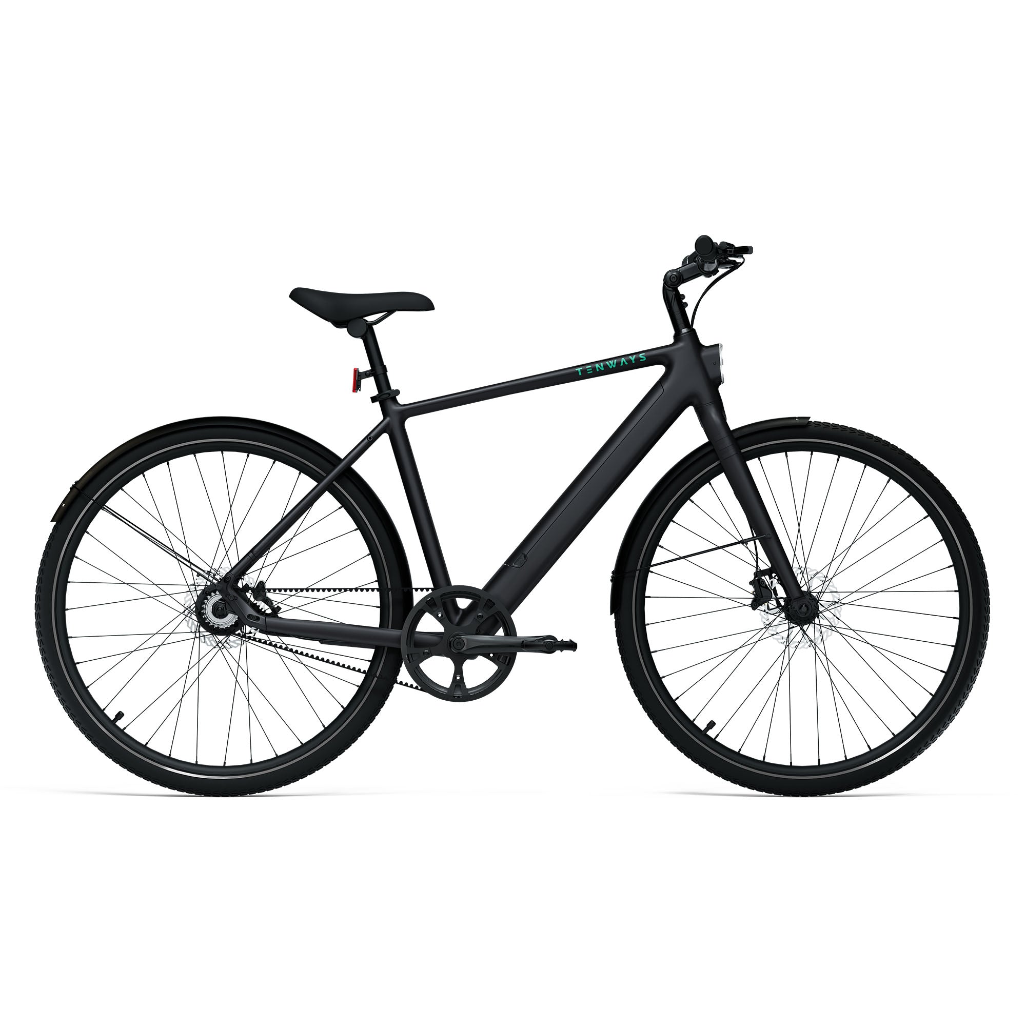 Tenways CGO600 Pro Commuter Urban Electric Hybrid Bike - Black / M