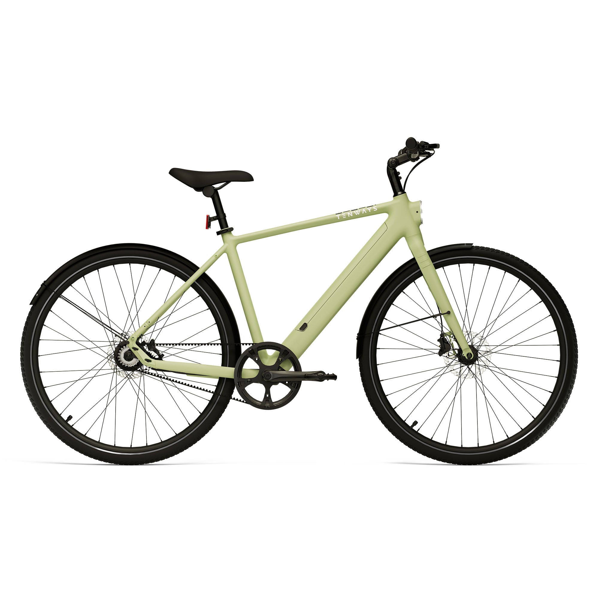 Tenways CGO600 Pro Commuter Urban Electric Hybrid Bike - Green / M